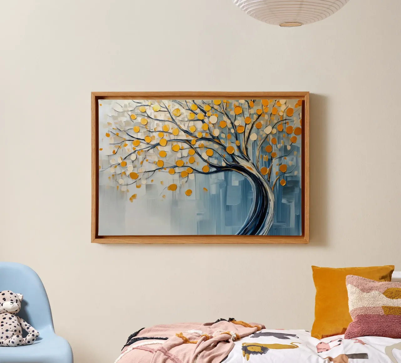 Boom abstract canvas with Floater frame by Imagine