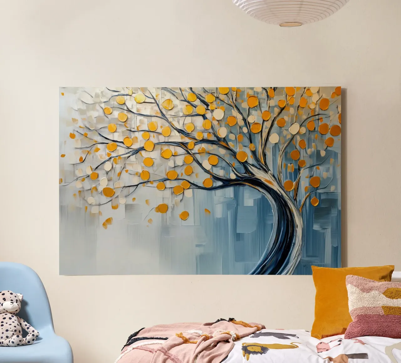 Boom abstract canvas with Floater frame by Imagine