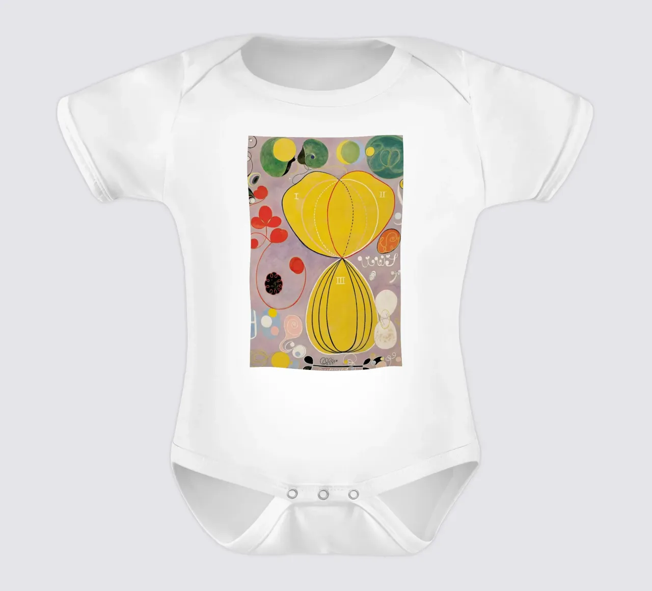 Hilma af Klint - The Ten Largest, No. 7 III body neonato maniche corte da Vintage by JUNIQE