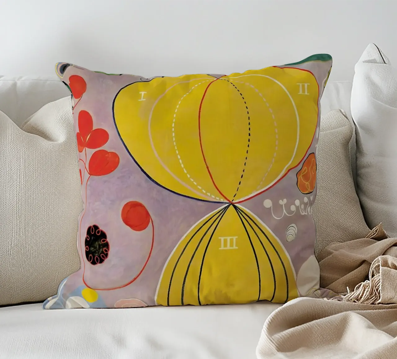 Hilma af Klint - The Ten Largest, No. 7 III cuscino da Vintage by JUNIQE