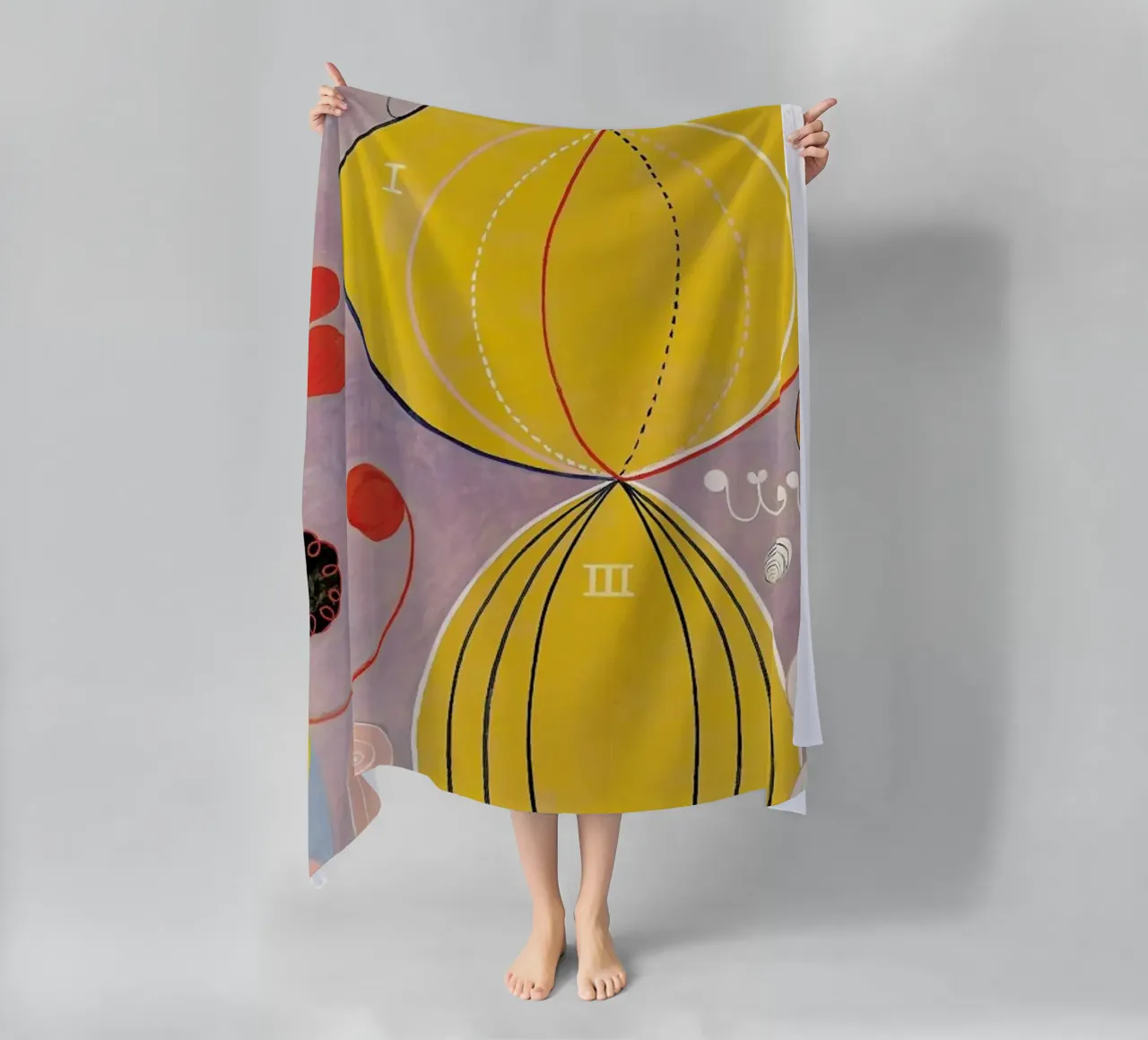 Hilma af Klint - The Ten Largest, No. 7 III toalla de playa de Vintage by JUNIQE
