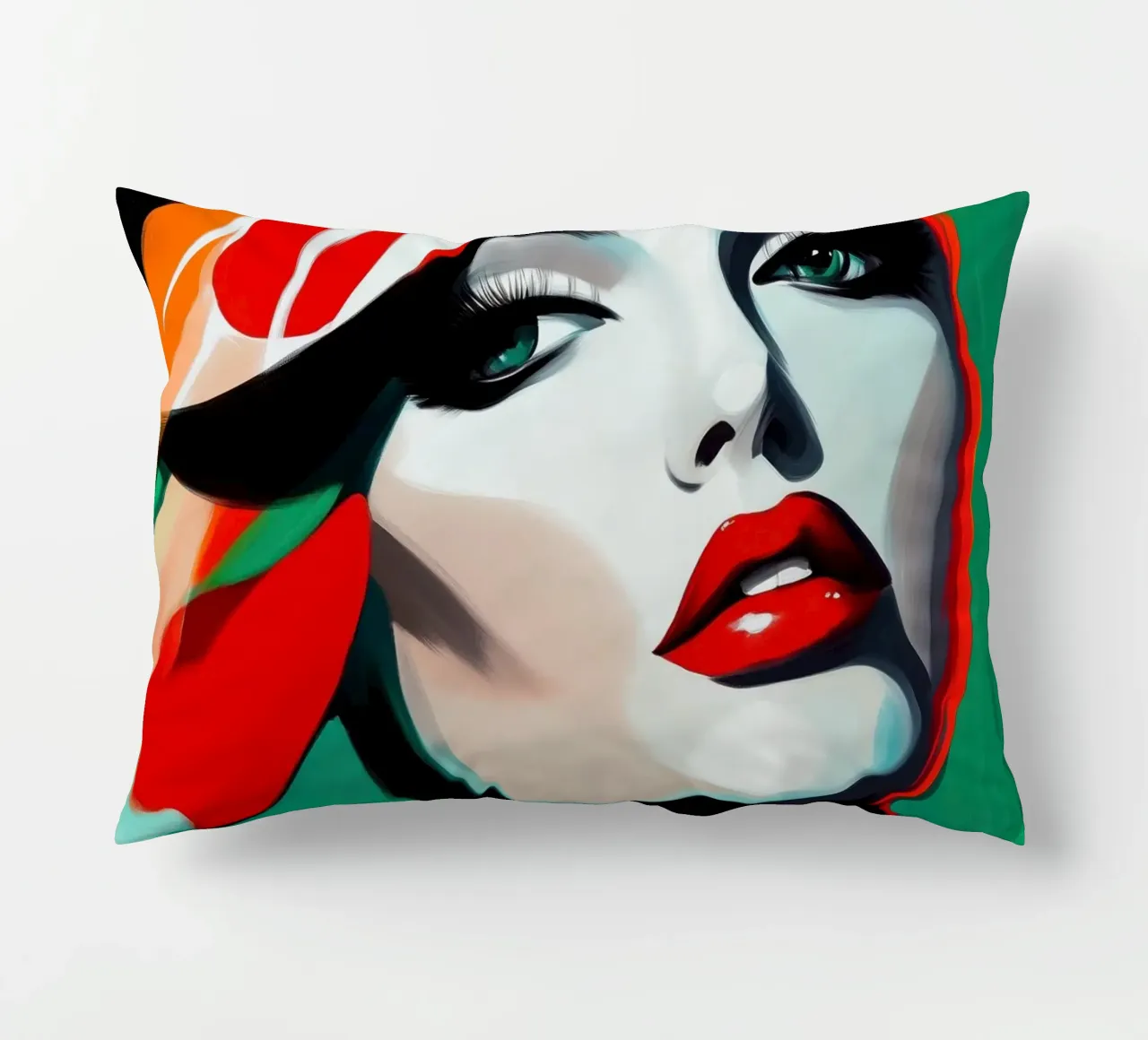 Vrouw modern abstract decorative cushion by Imagine