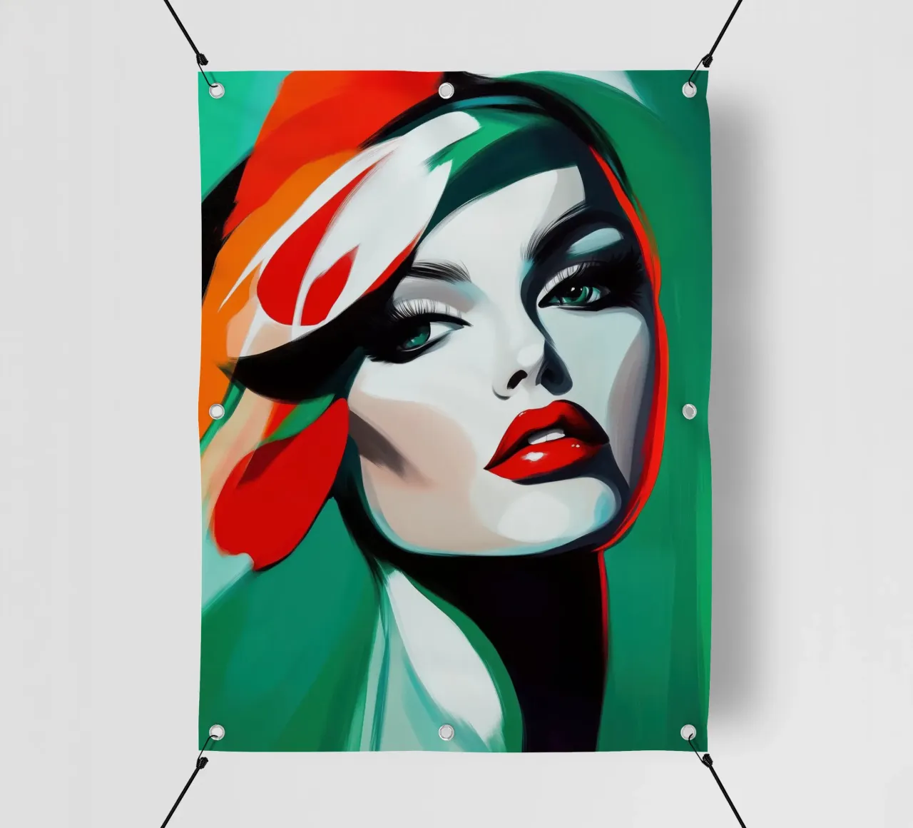 Vrouw modern abstract bâche pvc de Imagine