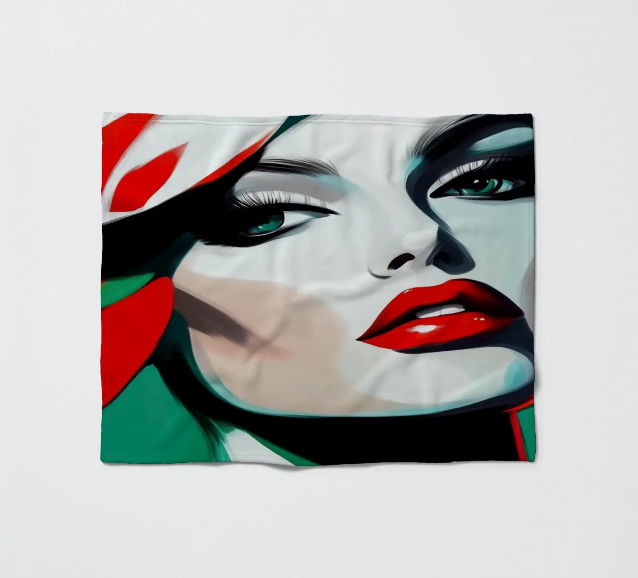 Vrouw modern abstract fleece blanket by Imagine