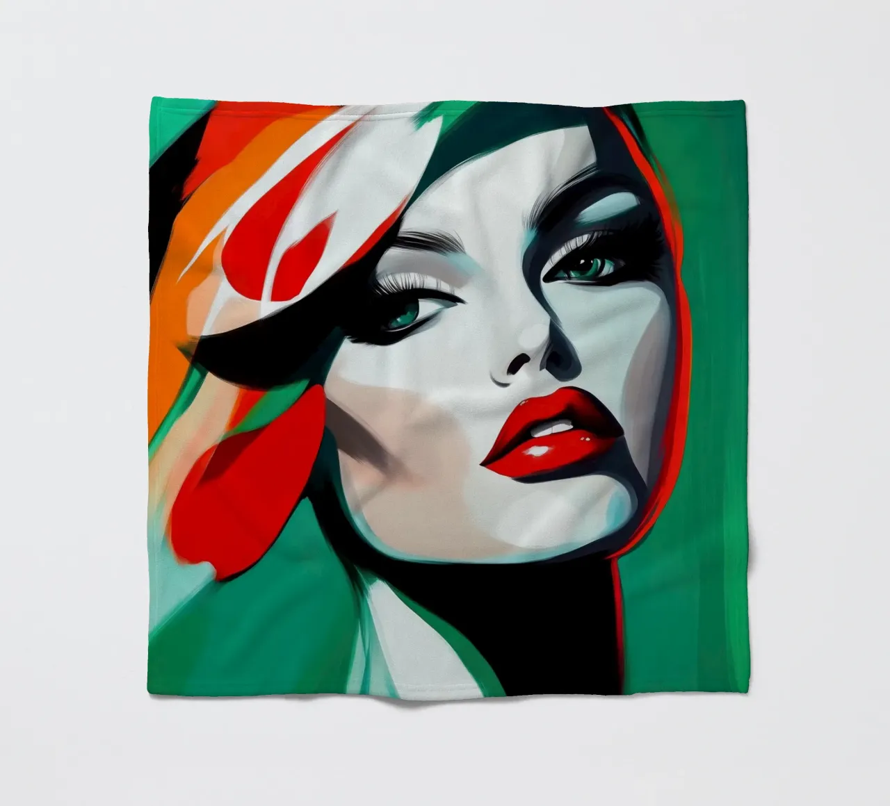 Vrouw modern abstract fleece blanket by Imagine