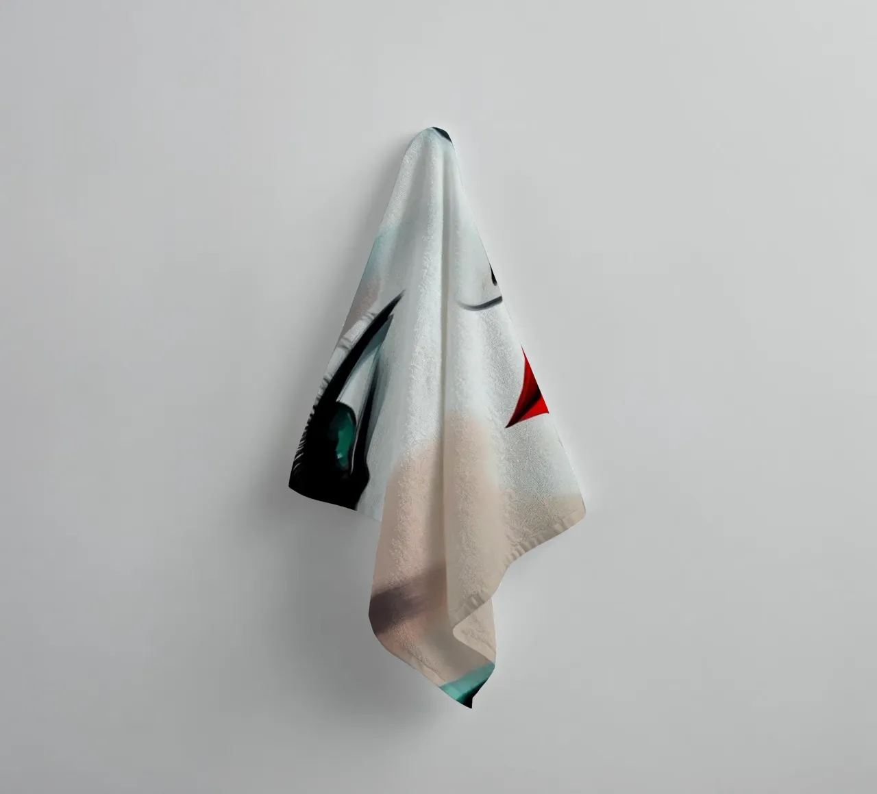 Vrouw modern abstract badhanddoek van Imagine