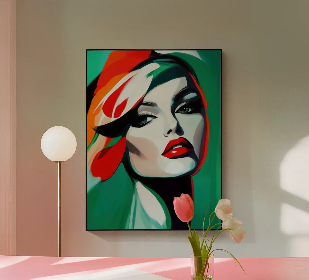 Vrouw modern abstract acrylic glass by Imagine