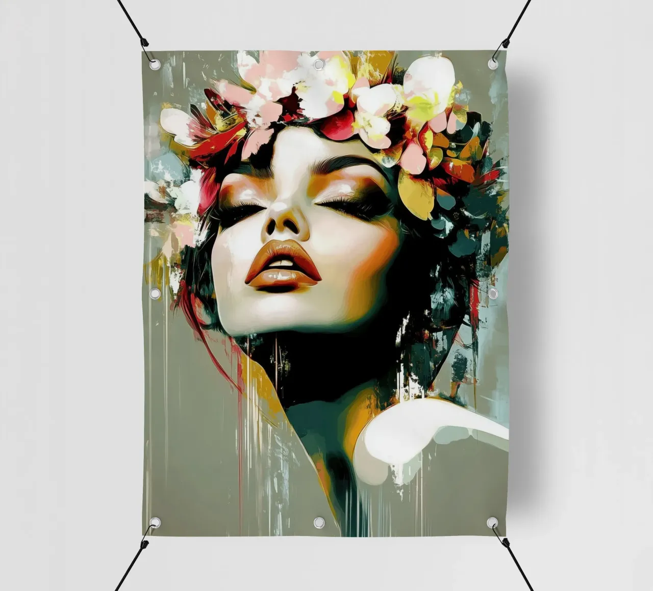 Vrouw modern abstract pvc-zeil van Imagine