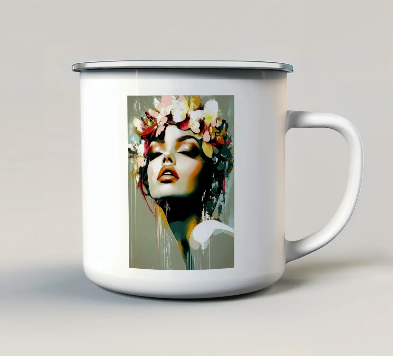 Vrouw moderno astratto tazza in smalto da Imagine