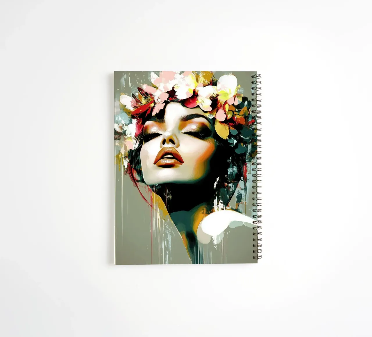 Vrouw modern abstract spiral notebook by Imagine