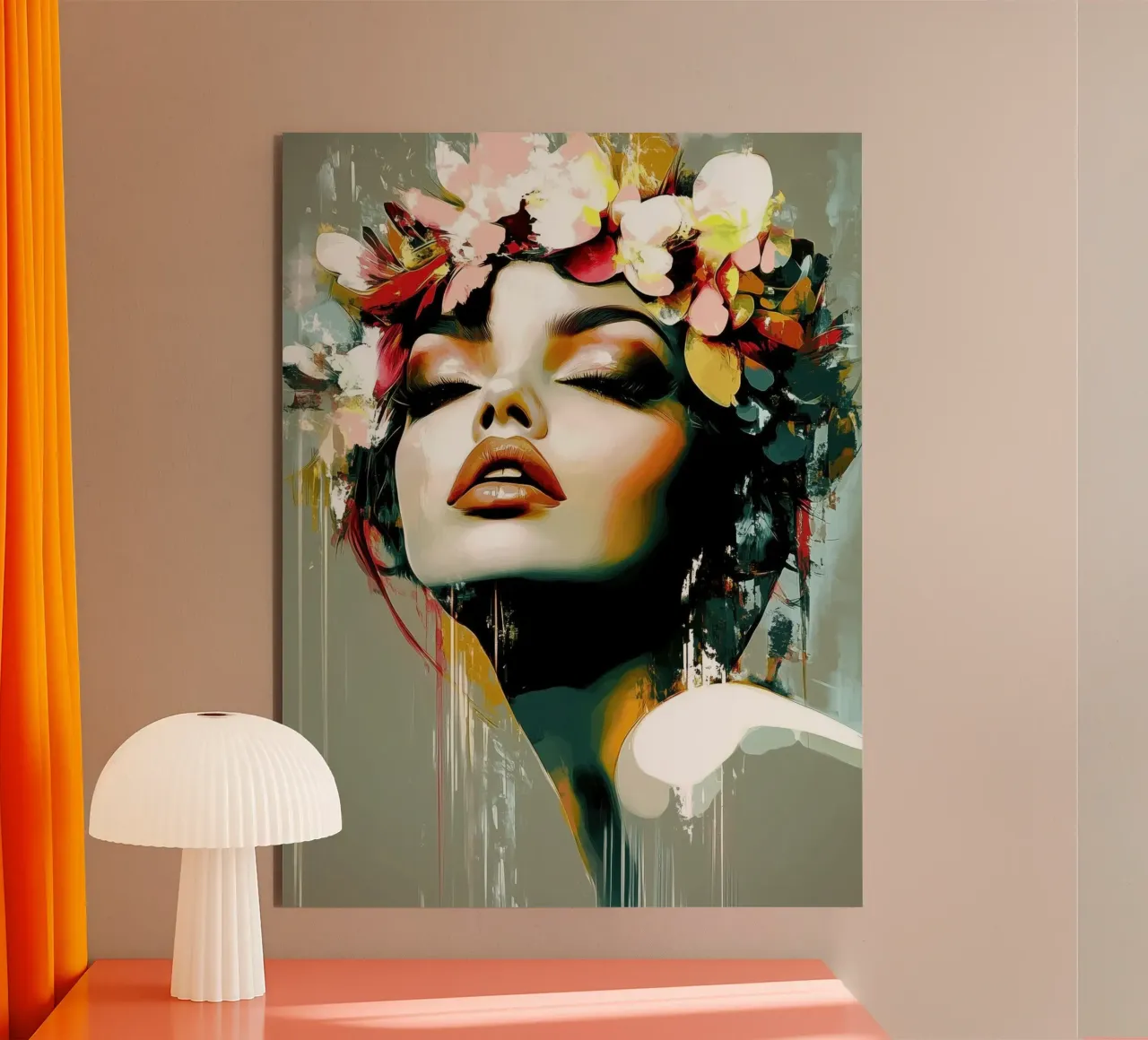 Vrouw modern abstract alu-dibond by Imagine