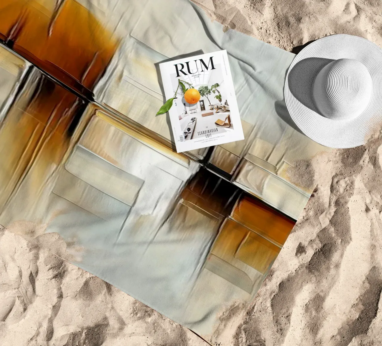 Modern abstract beach towel by Imagine