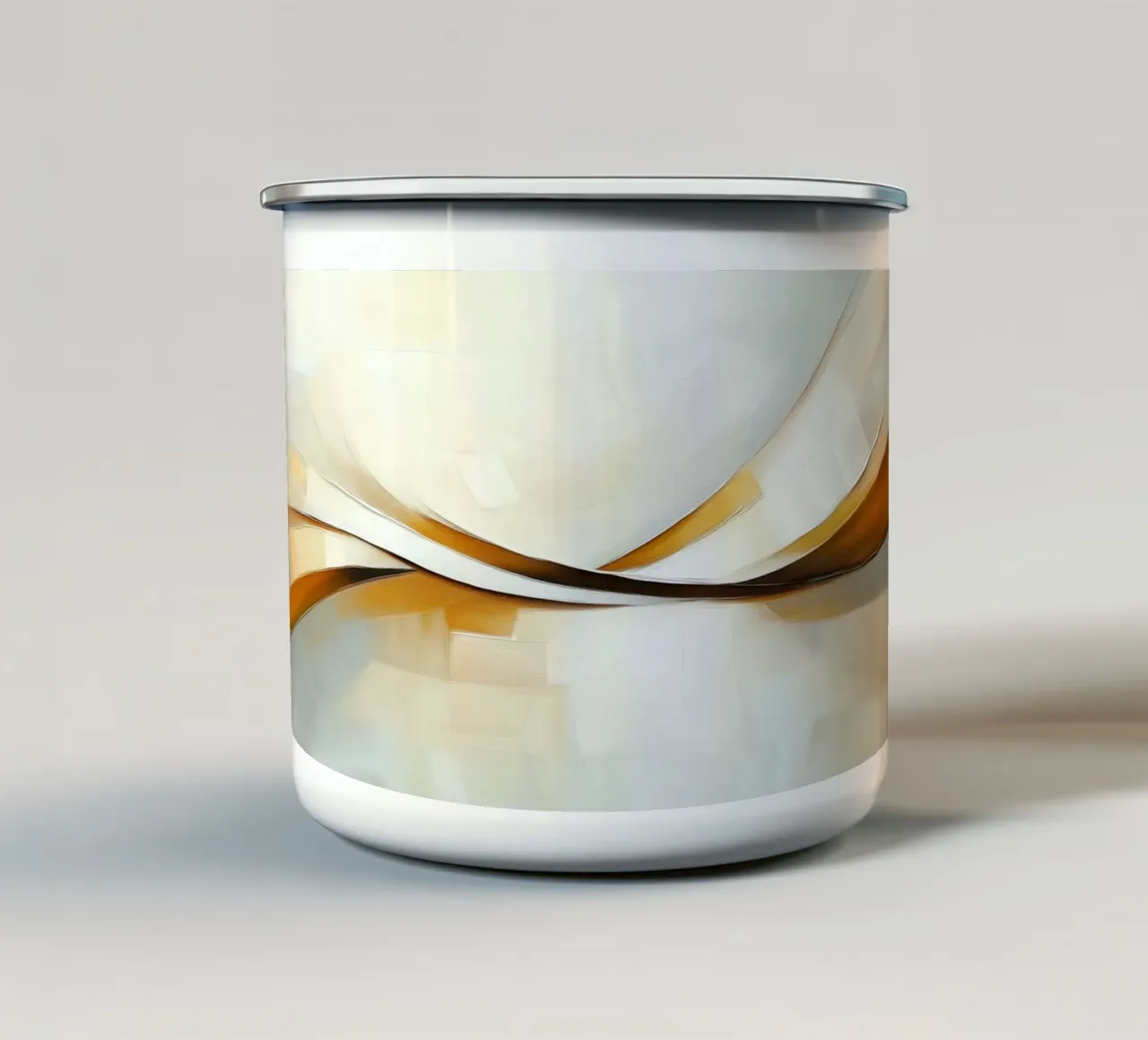 Modern abstract emaille mok van Imagine