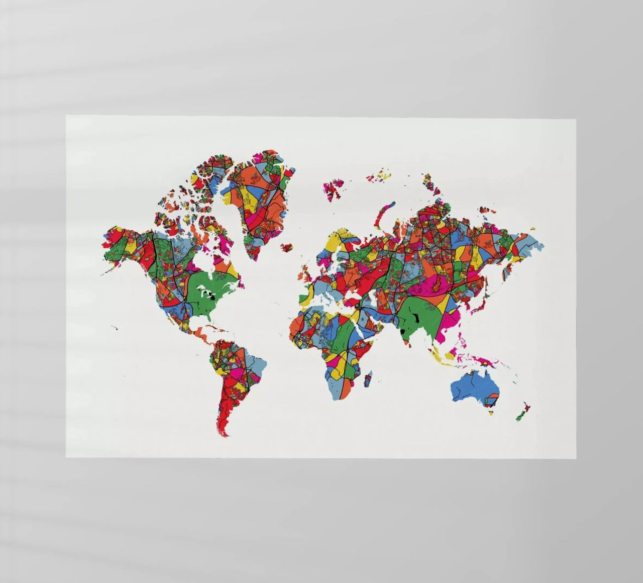 World Map II pellicola backlit da The Cartography Collection