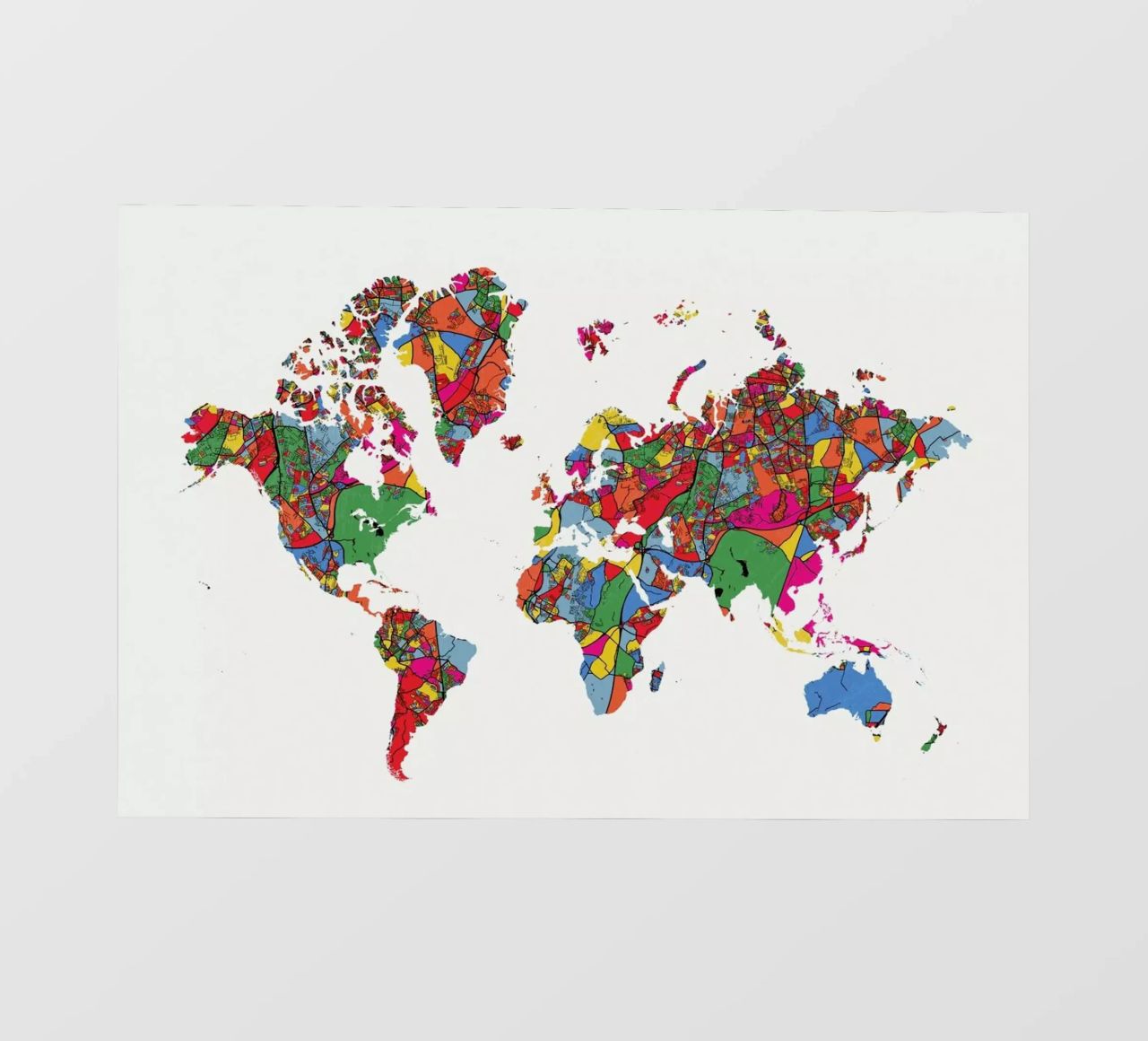 World Map II pellicola backlit da The Cartography Collection