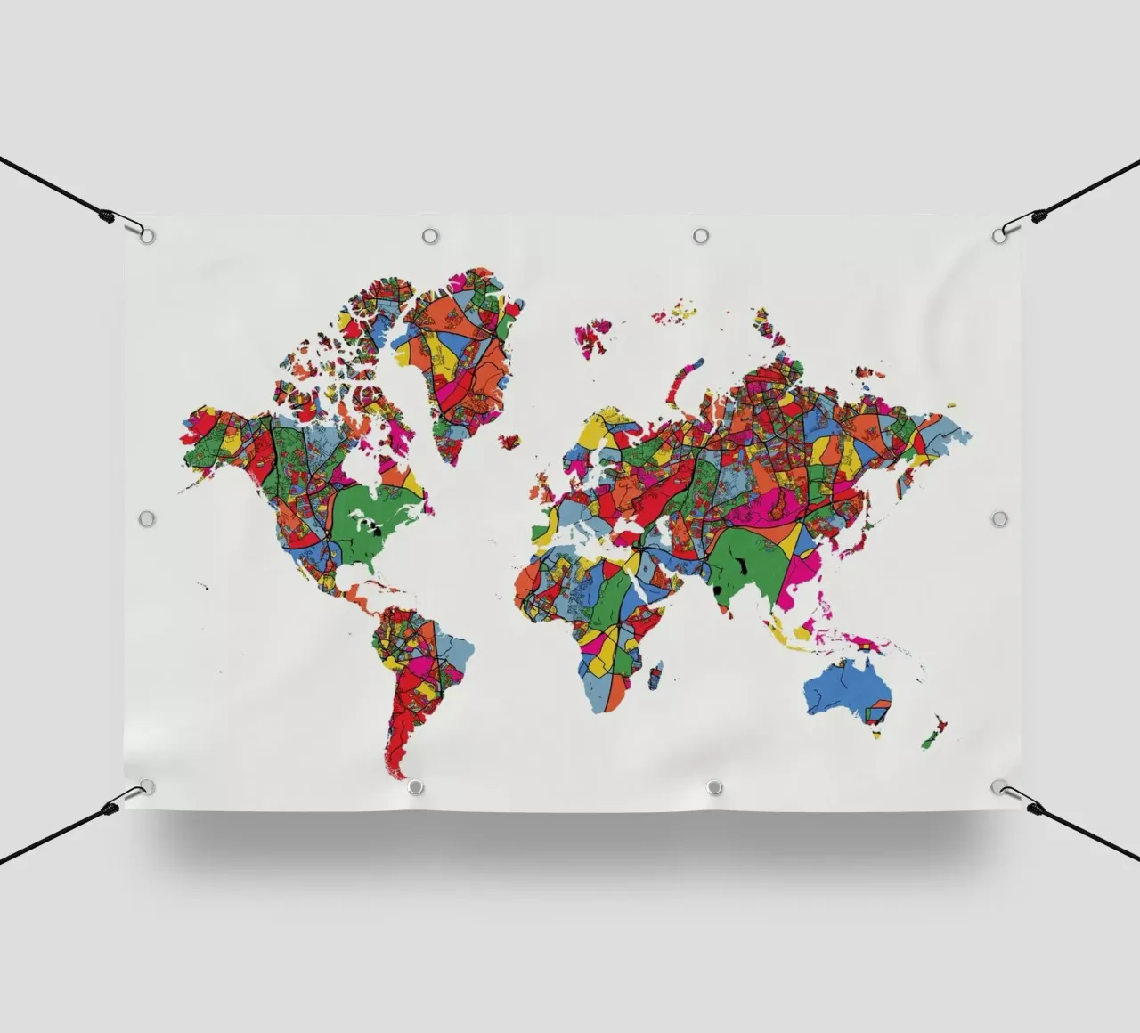 World Map II telo in pvc da The Cartography Collection