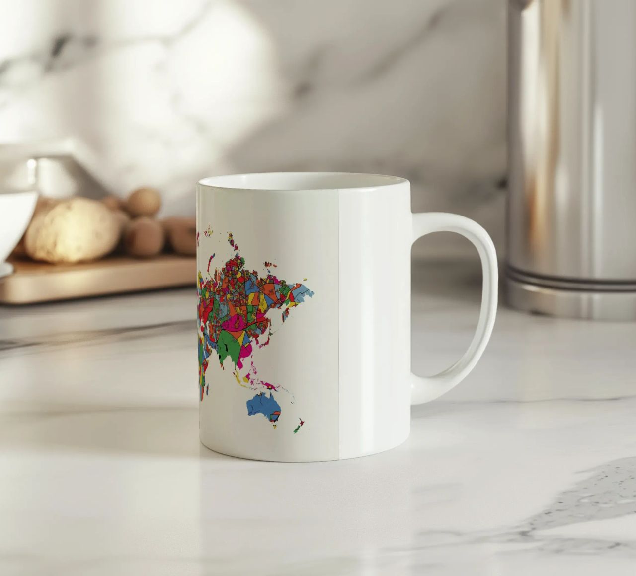 World Map II tazza in ceramica da The Cartography Collection