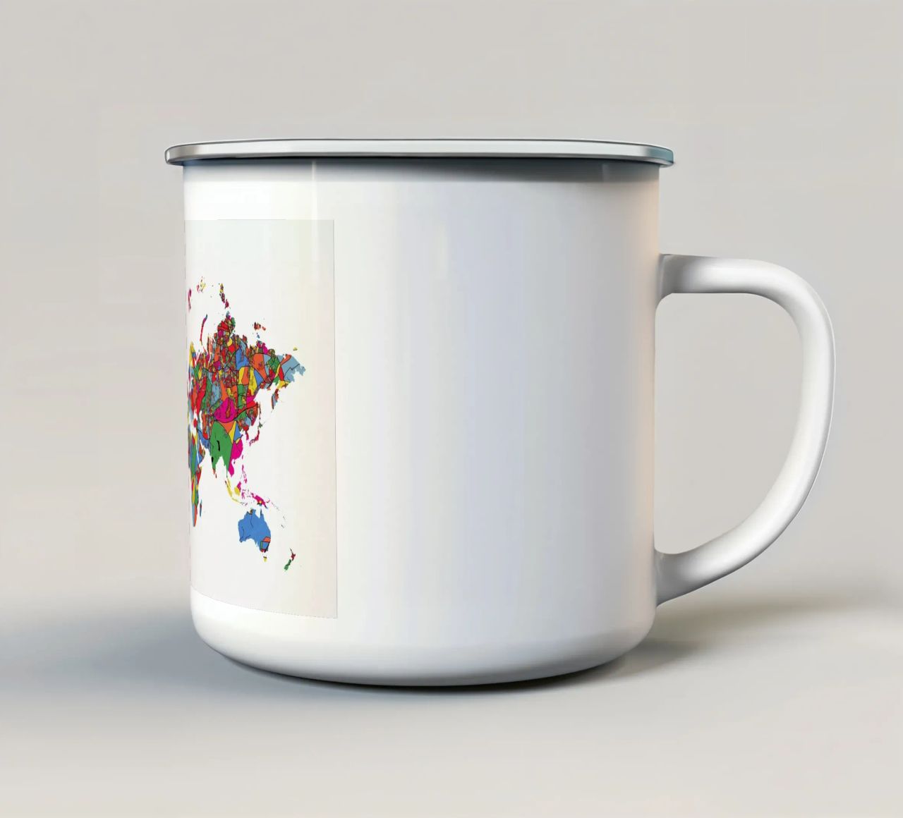 World Map II tazza in smalto da The Cartography Collection