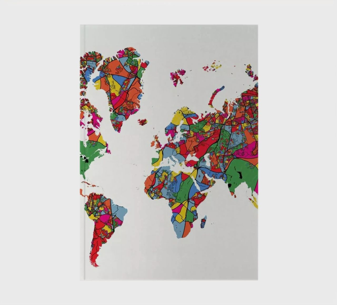 World Map II notebook by The Cartography Collection