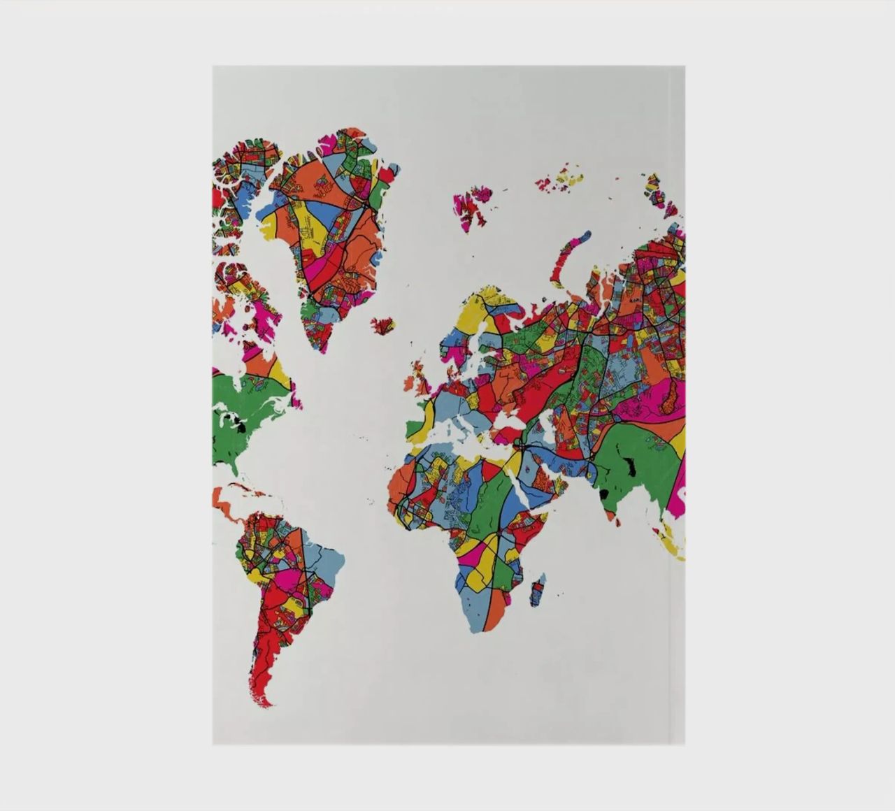 World Map II notebook by The Cartography Collection