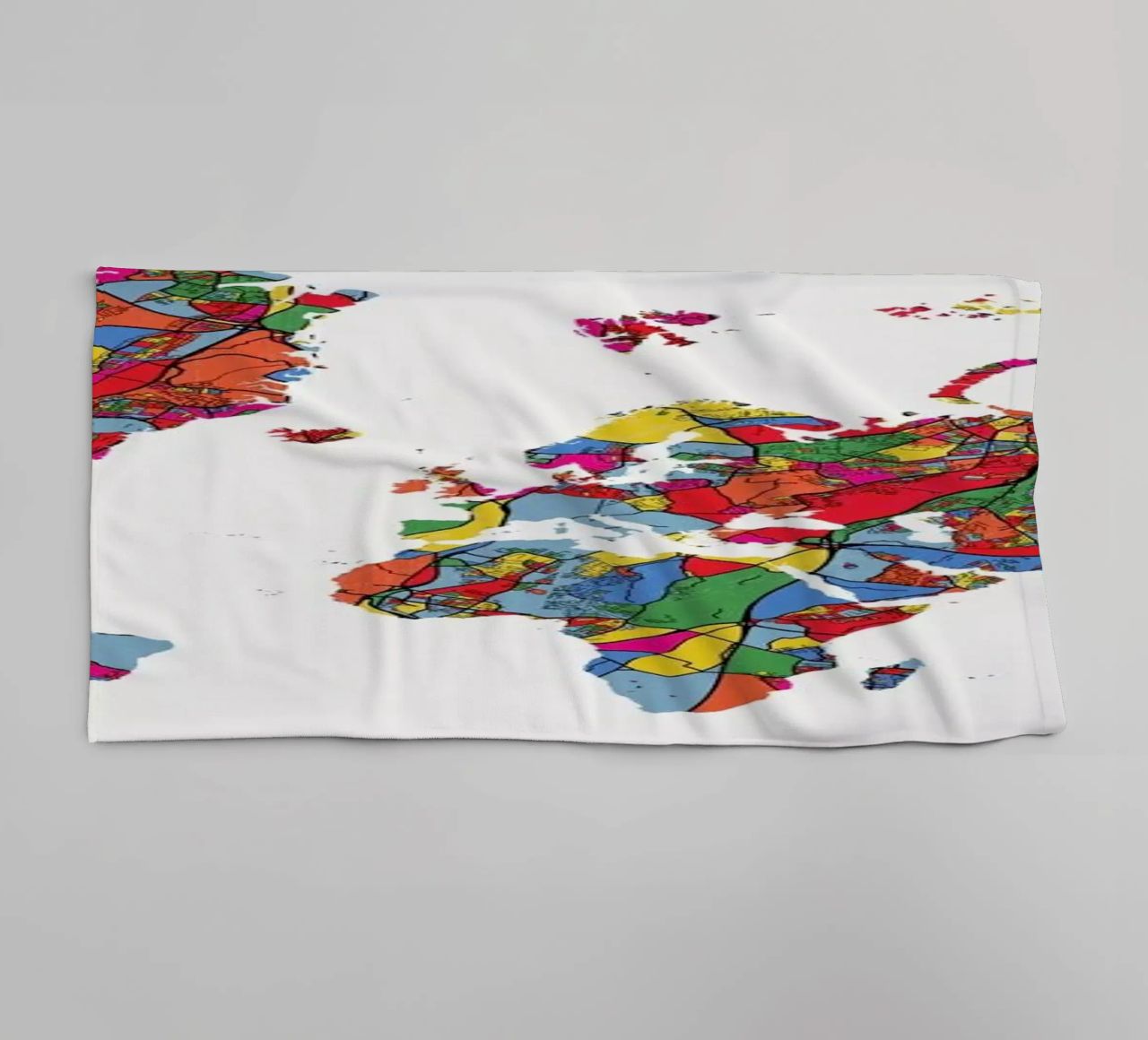 World Map II towel by The Cartography Collection