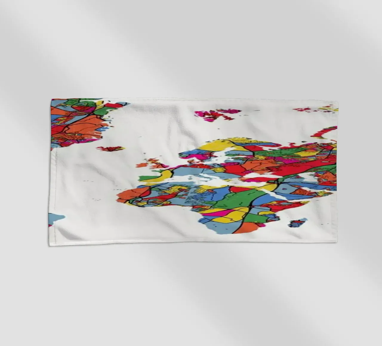 World Map II toalla de playa de The Cartography Collection