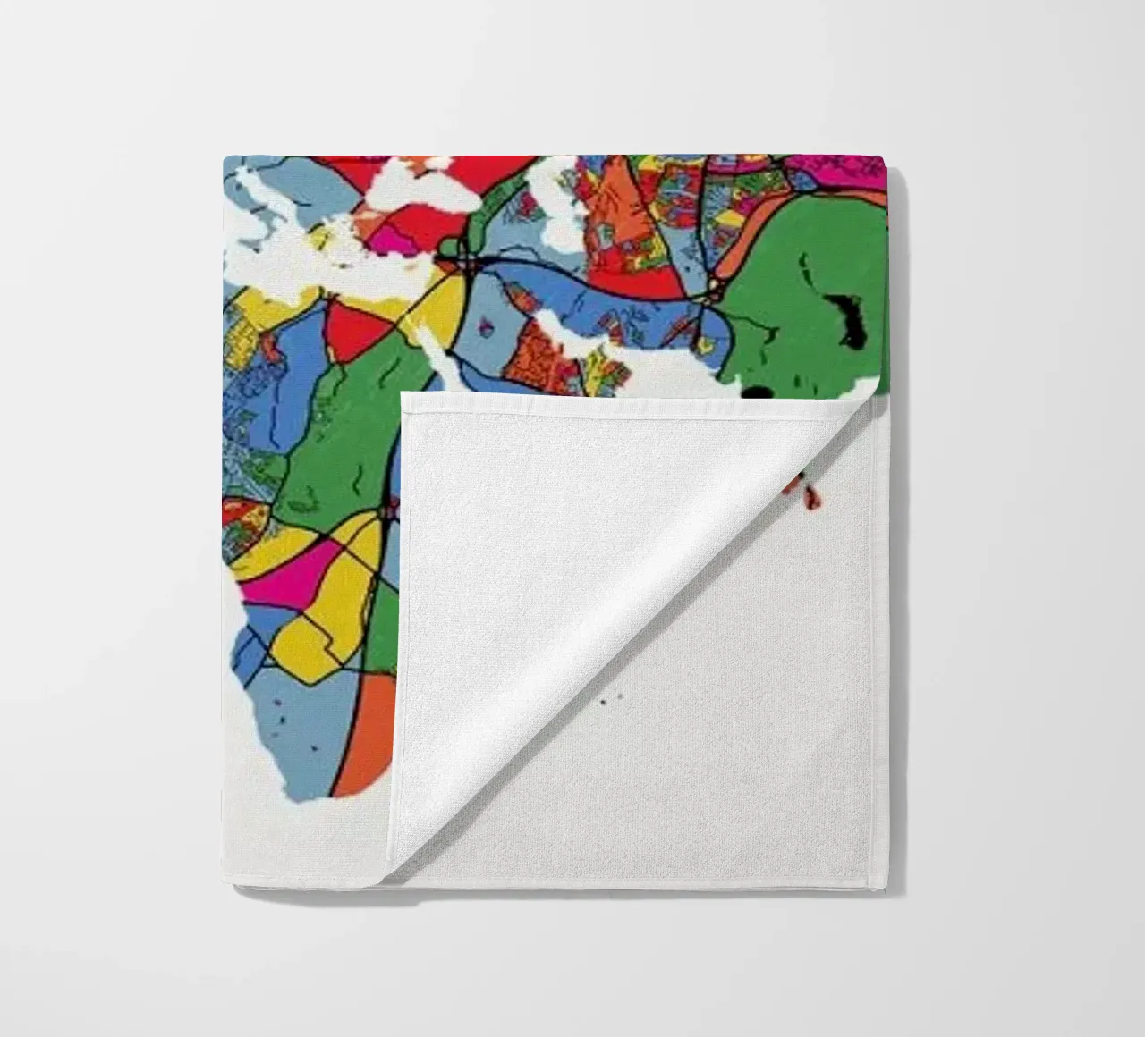 World Map II toalla de playa de The Cartography Collection