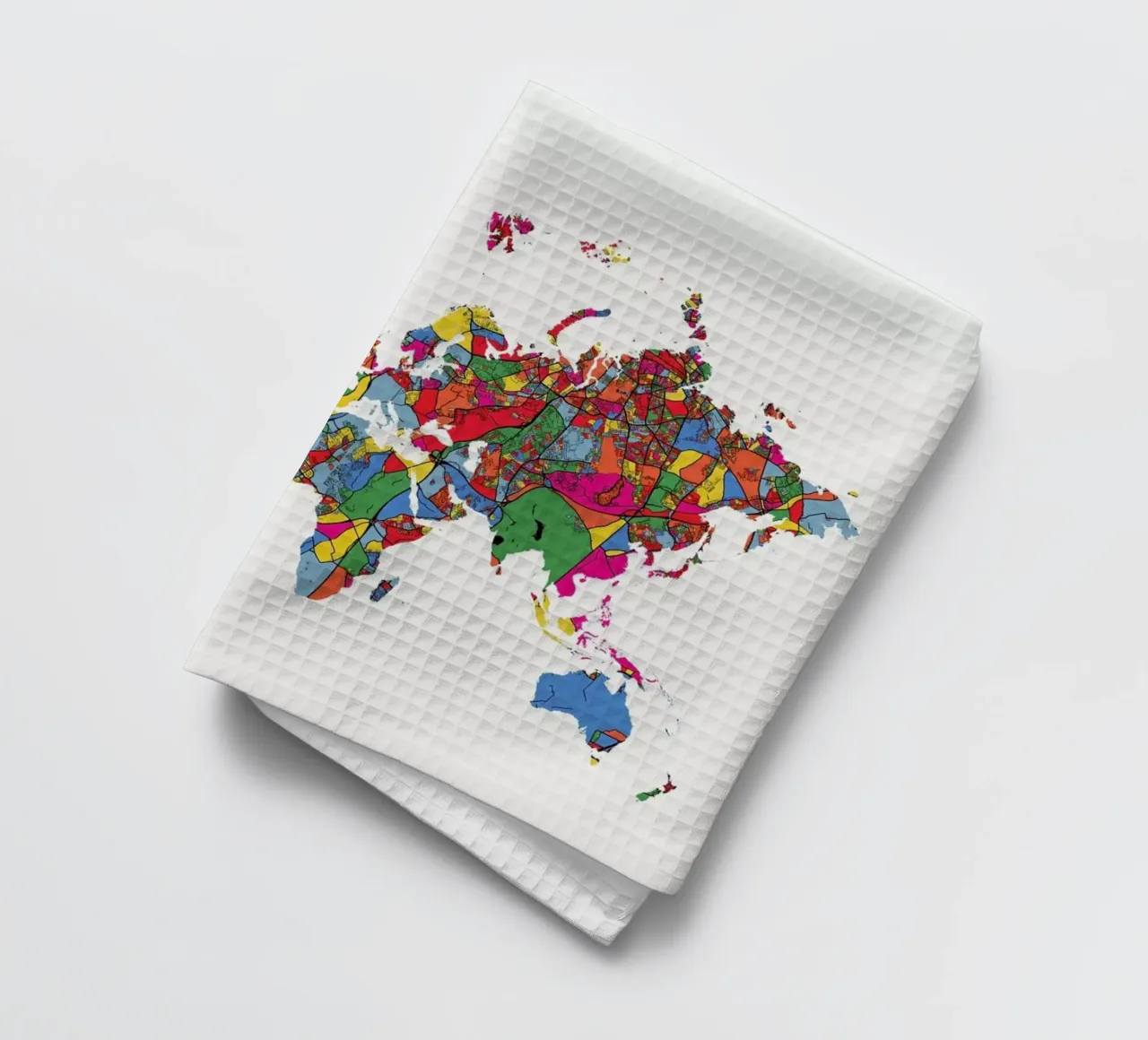 World Map II tea towel by The Cartography Collection
