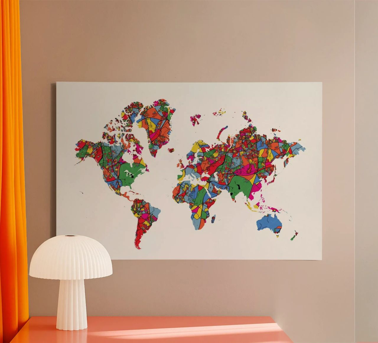 World Map II canvas by The Cartography Collection