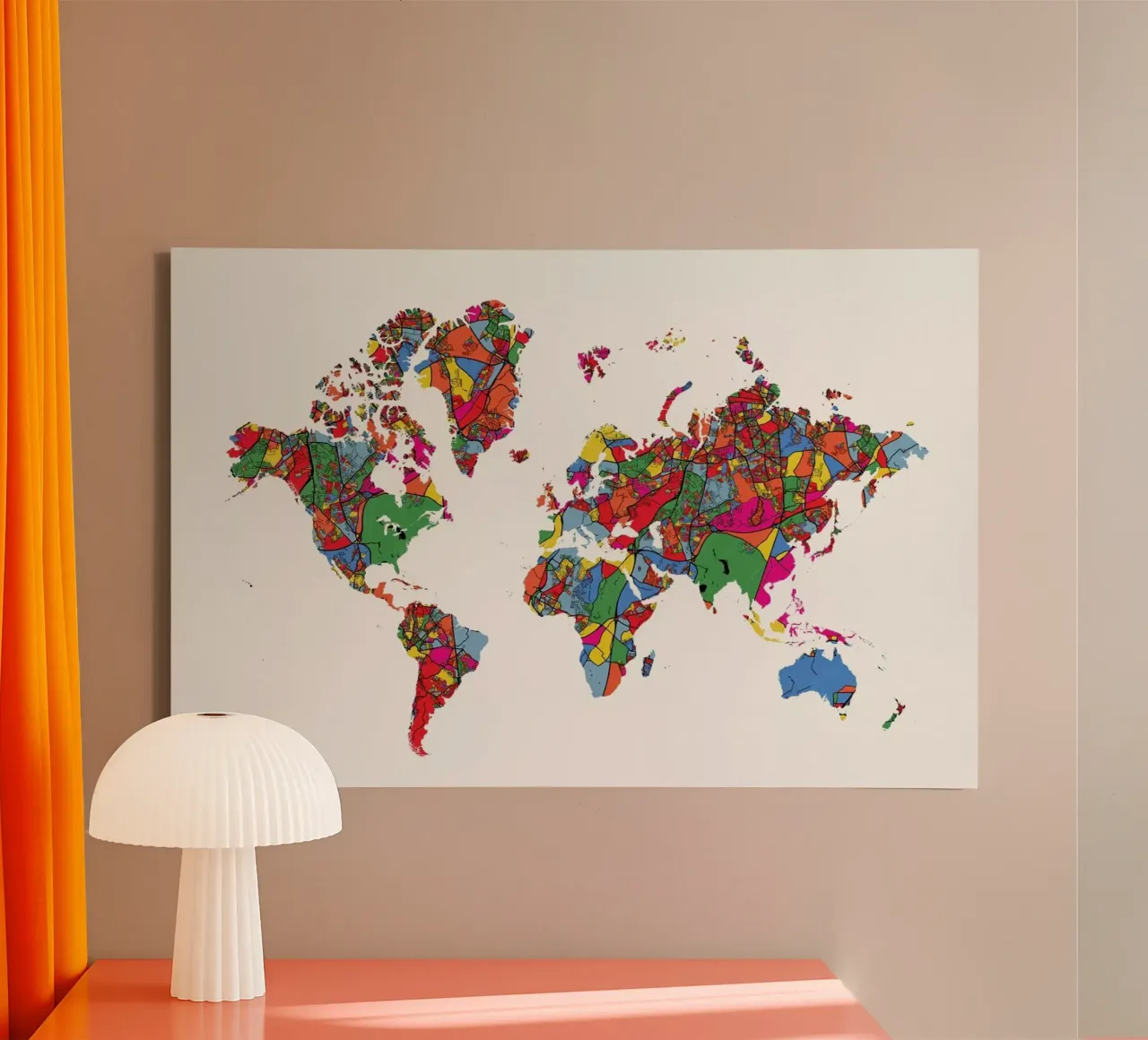 World Map II canvas by The Cartography Collection