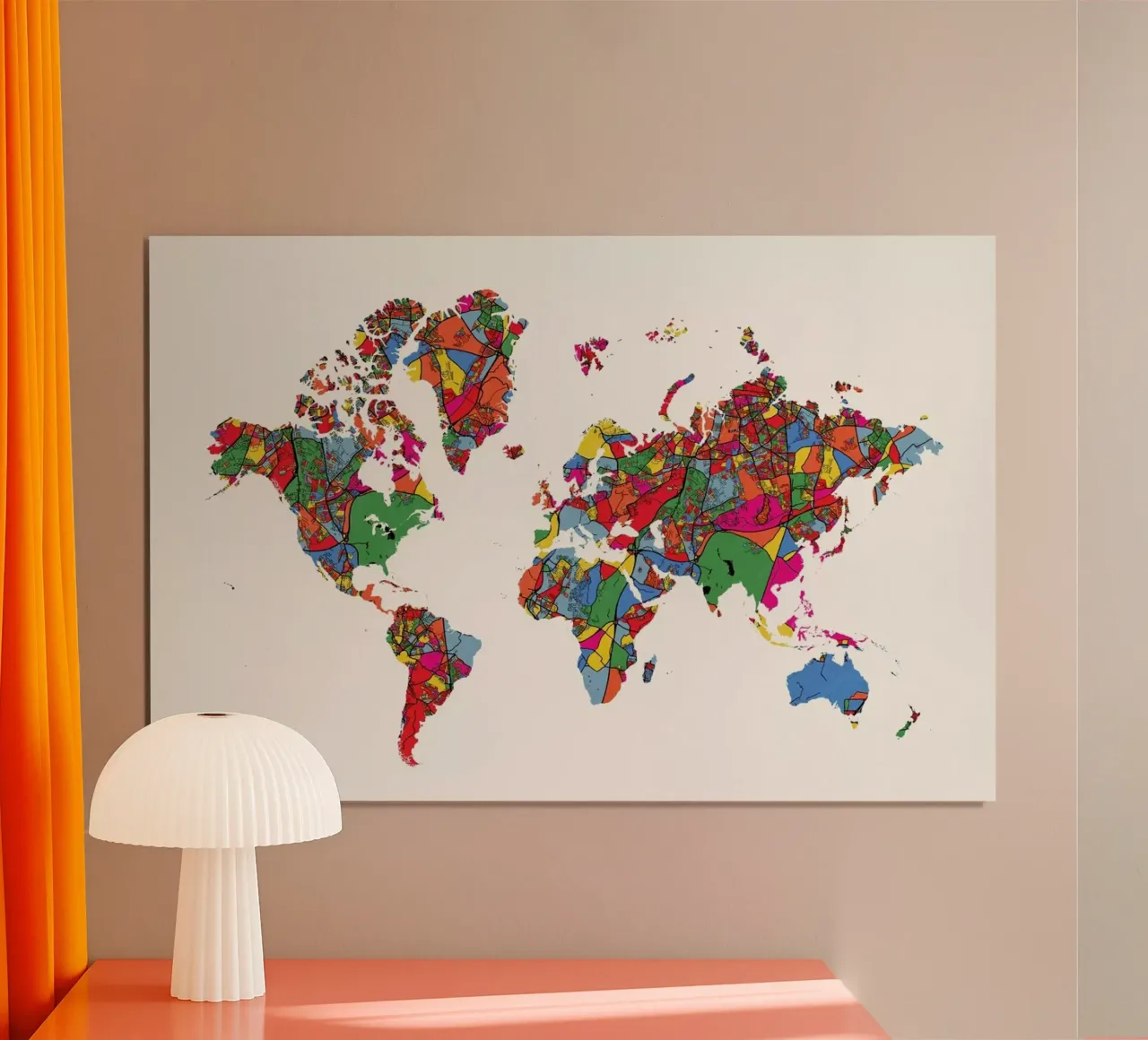 World Map II poster da The Cartography Collection