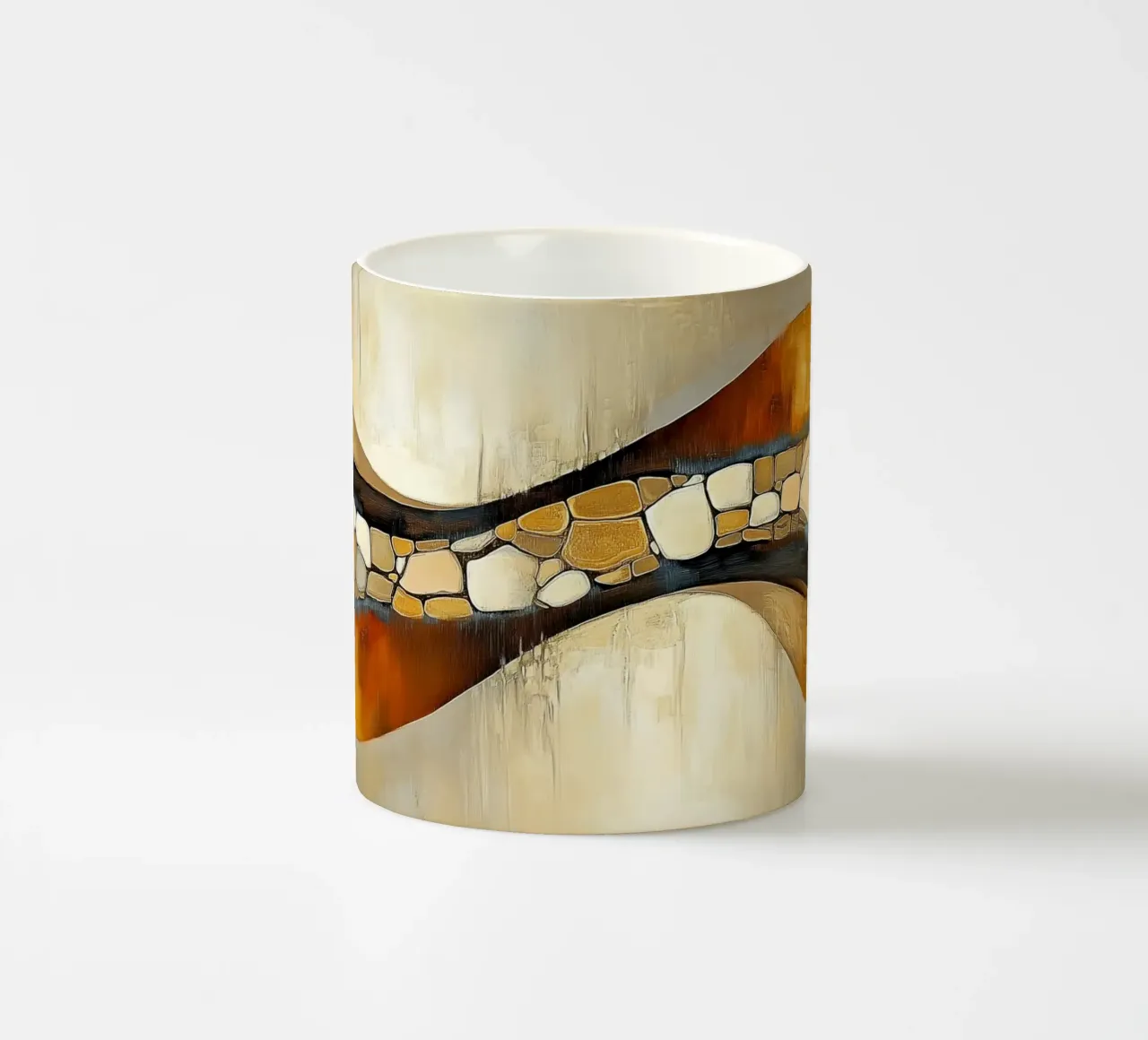 Organic art ceramic mug by Imagine