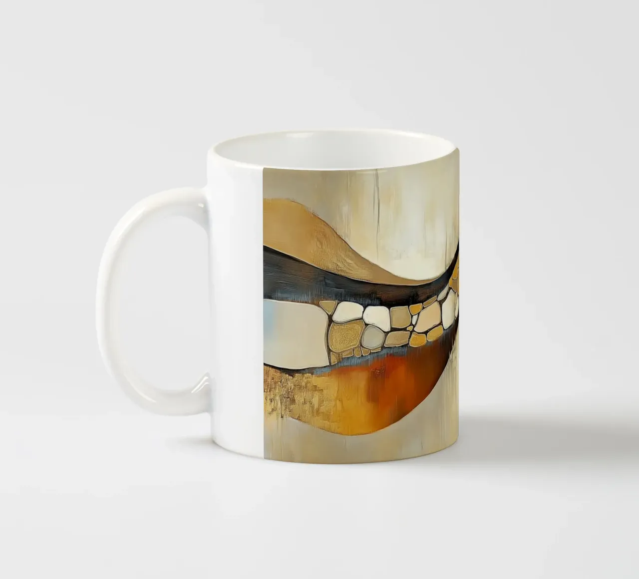 Organic art ceramic mug by Imagine