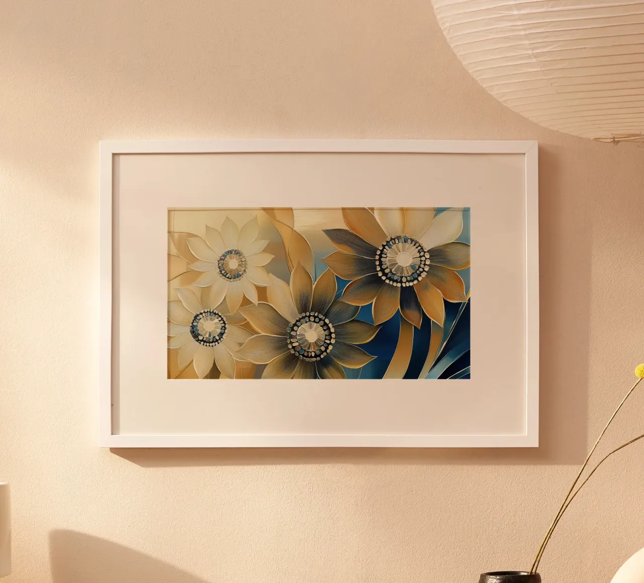Flores abstractas poster de Imagine