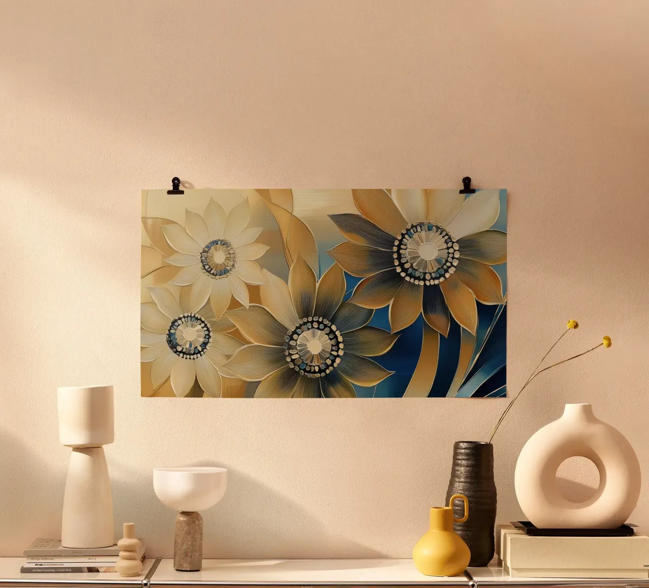 Flores abstractas poster de Imagine