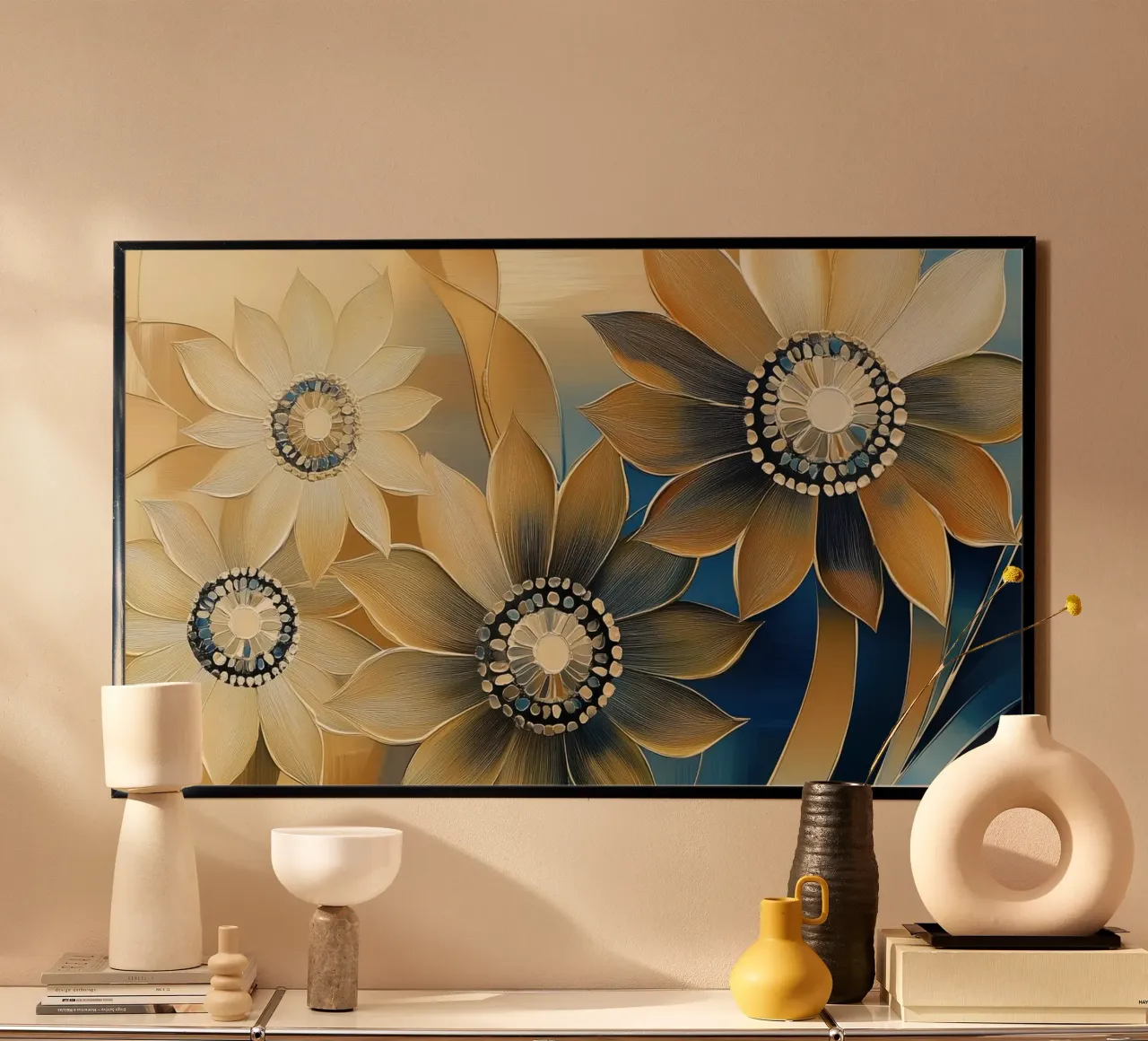 Flores abstractas poster de Imagine