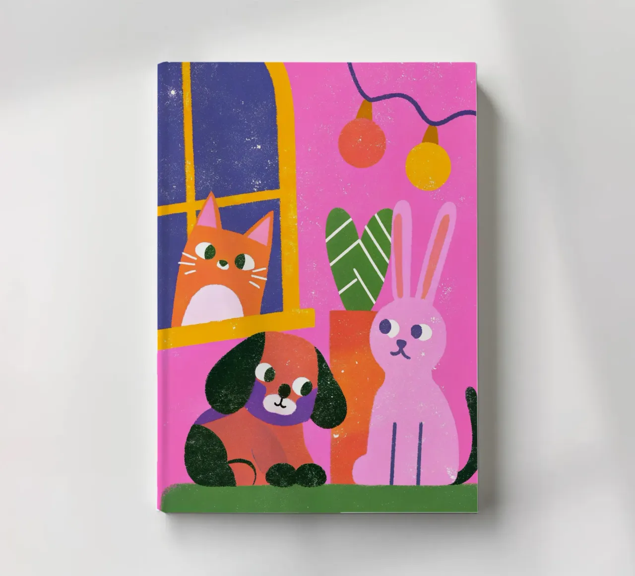 Retro Pop Cat Dog Rabbit notebook by THE LATEST SHOP