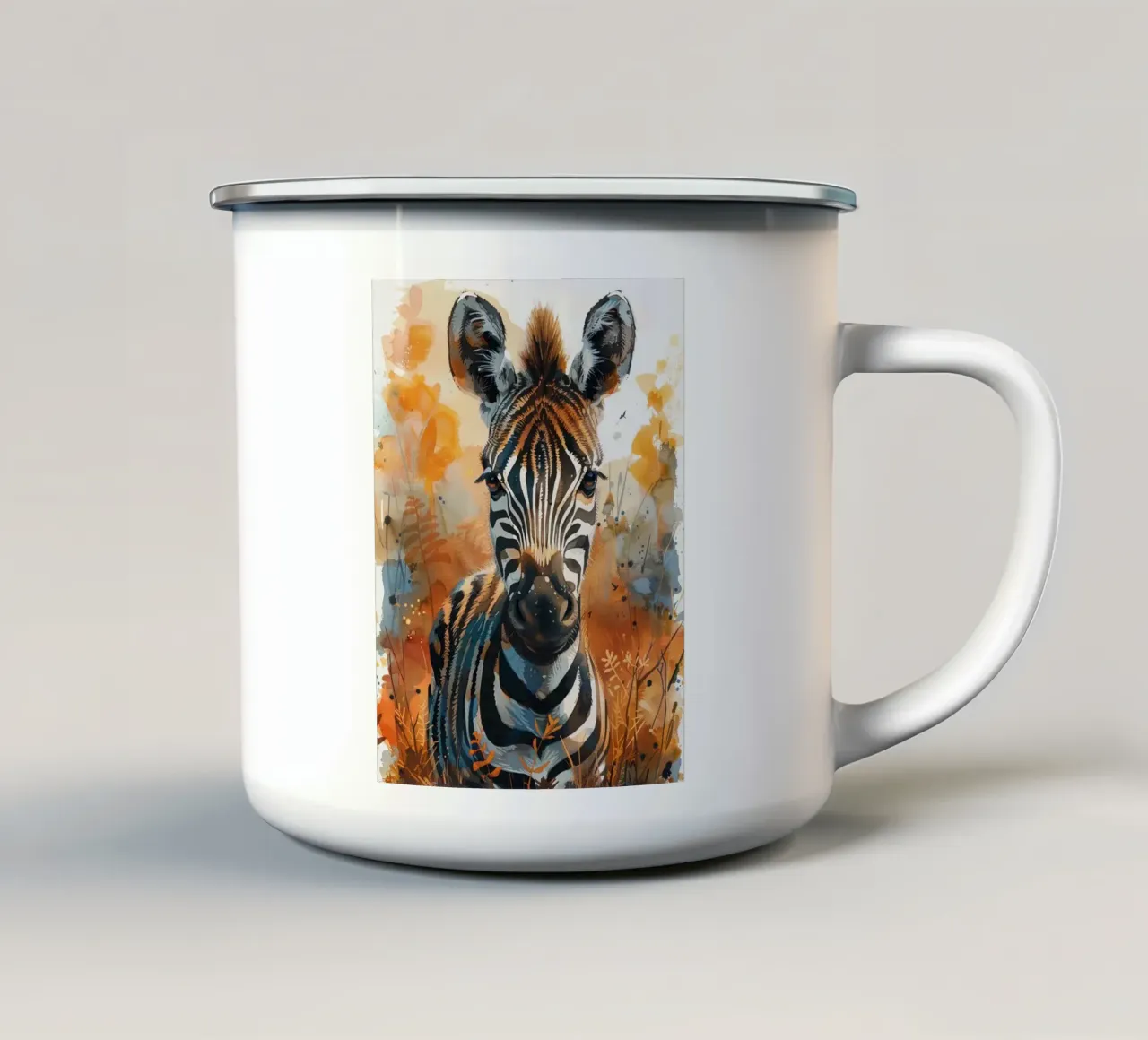 Baby Zebra tazza in smalto da Mateo