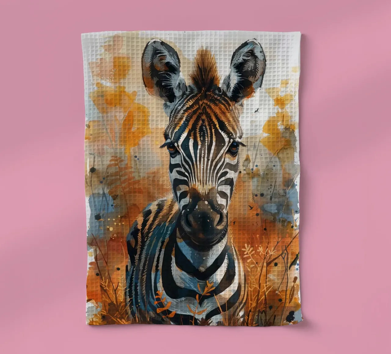 Baby Zebra tea towel by Mateo