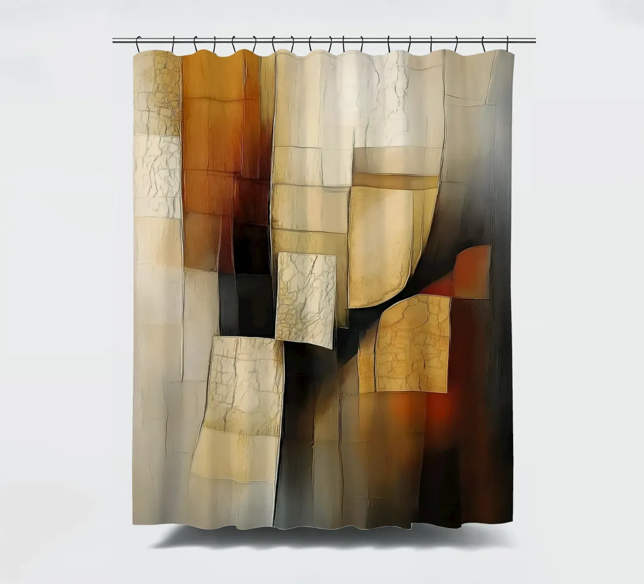 Modern art in brown tones shower curtain by Imagine