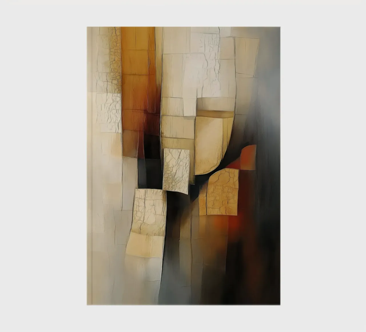 Modern art in brown tones notebook by Imagine