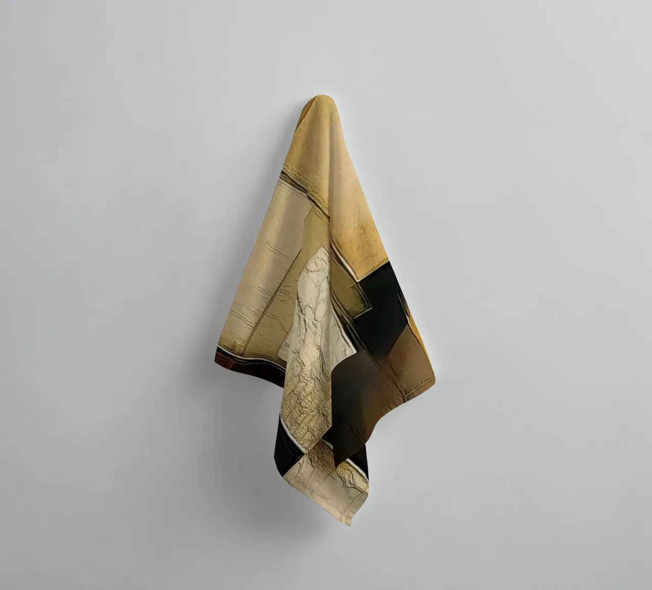 Moderne kunst in bruine tinten badhanddoek van Imagine