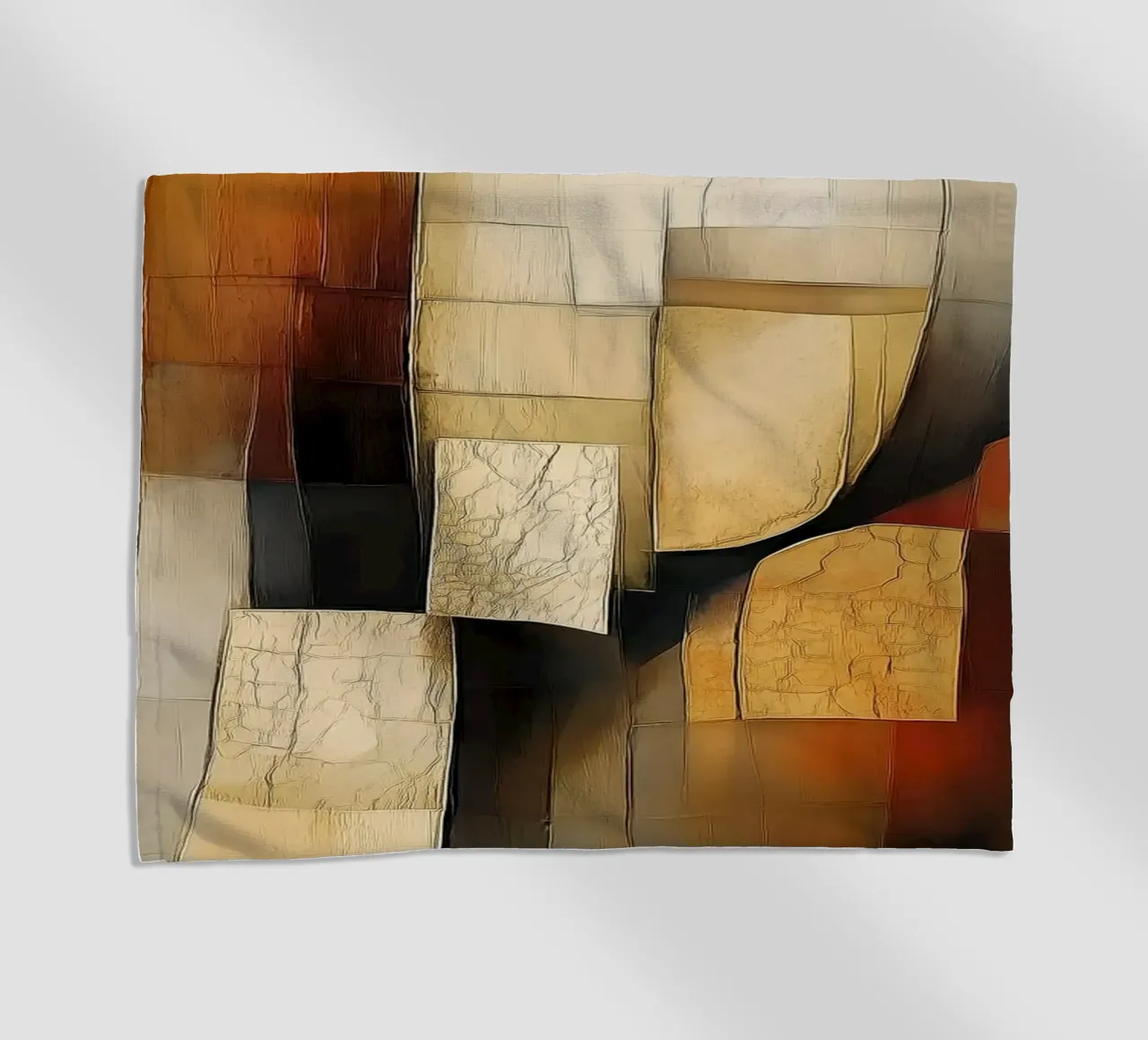 Modern art in brown tones beach towel by Imagine
