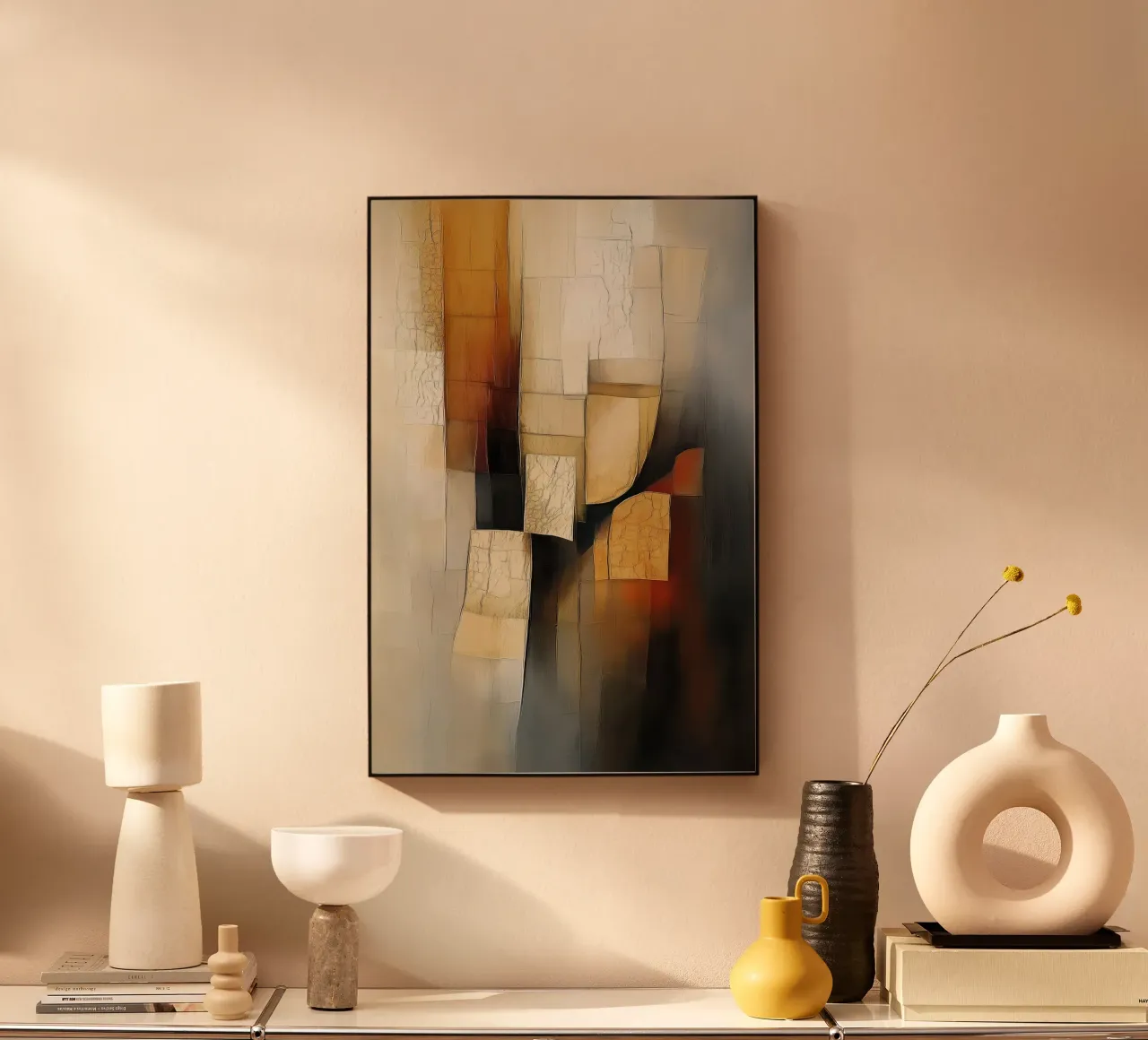 Modern art in brown tones alu-dibond by Imagine
