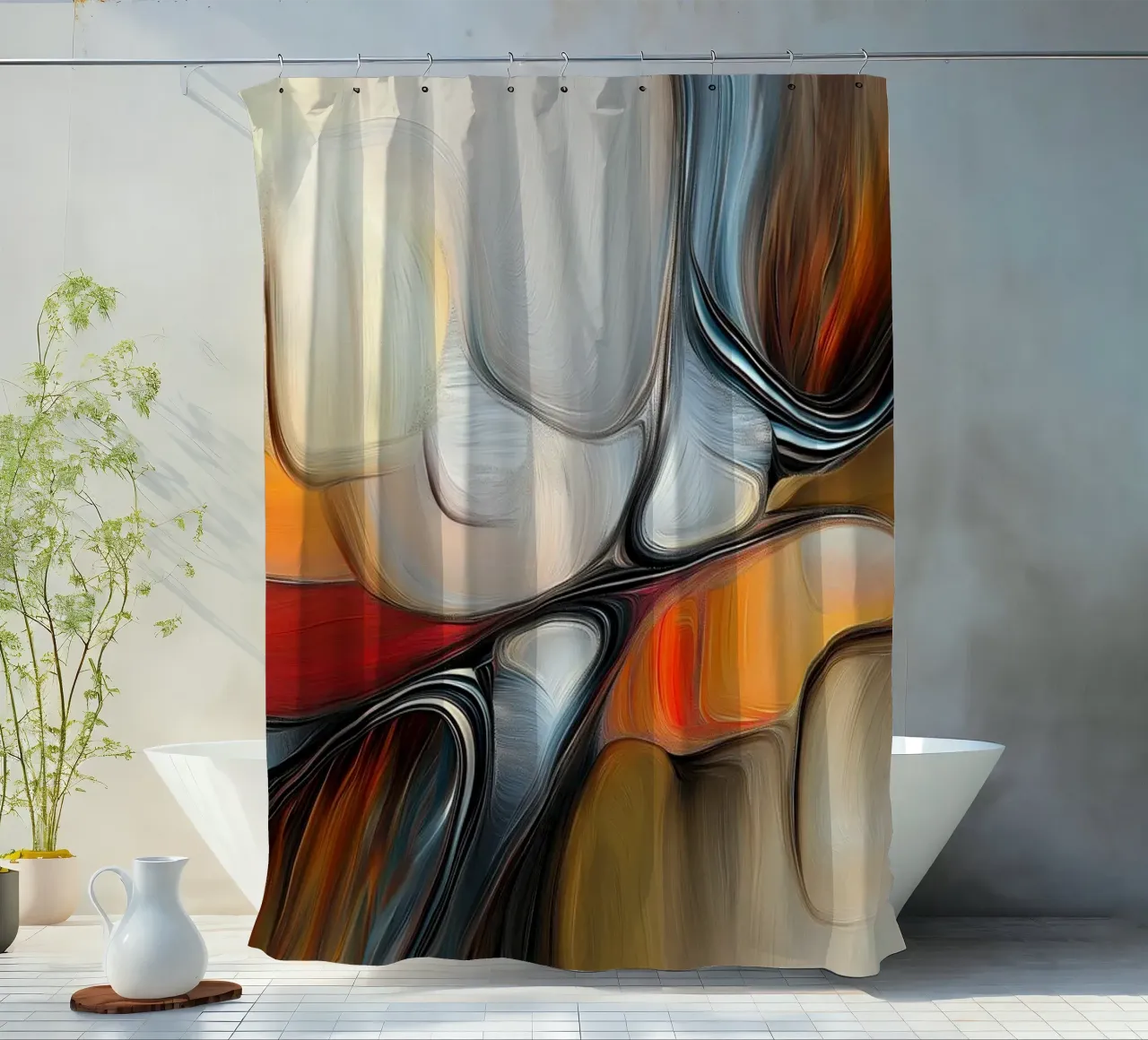 Organic art shower curtain by Imagine