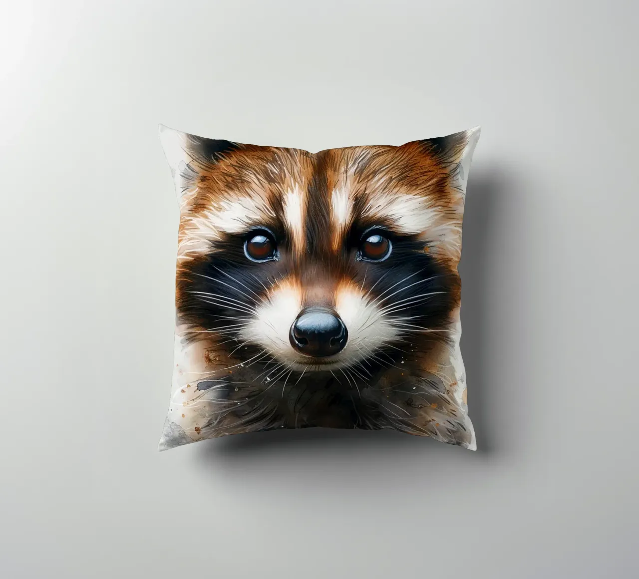 Baby Raccoon decorative cushion by Mateo