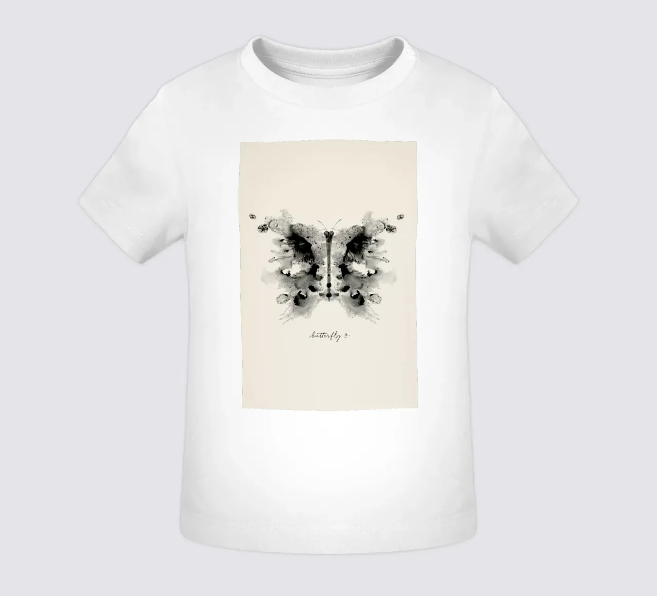 Ink Butterfly Greyscale maglietta neonato da Flora & Fauna