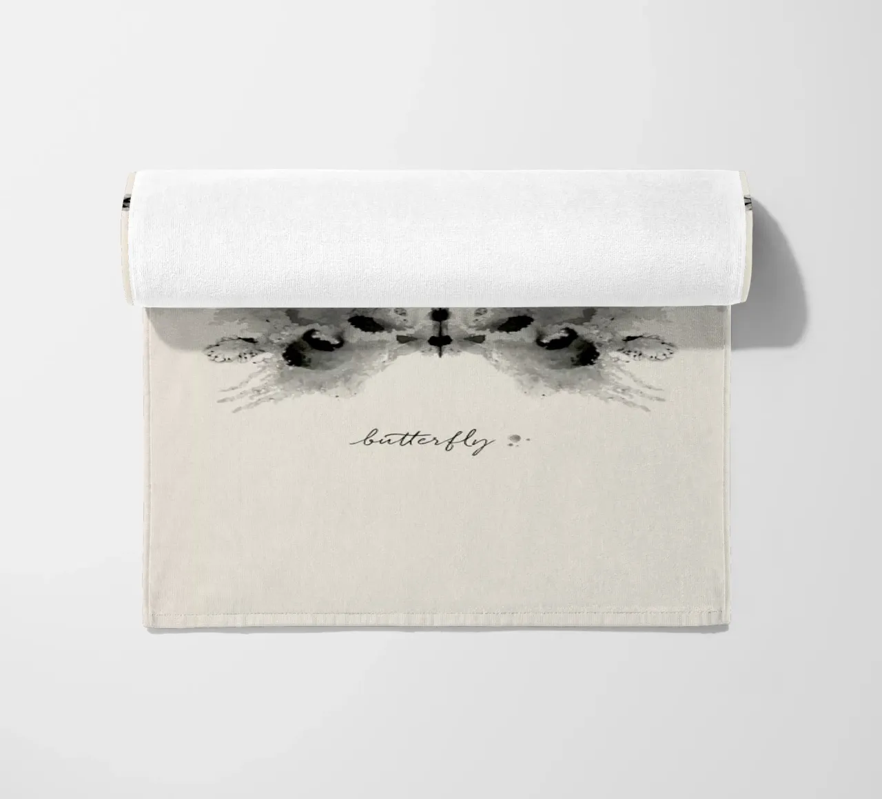 Ink Butterfly Greyscale telo mare da Flora & Fauna