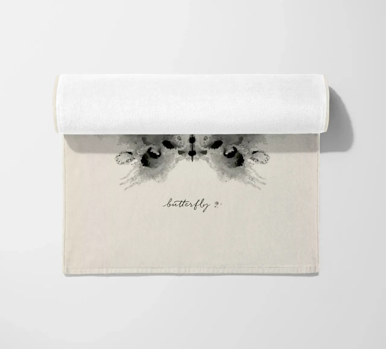 Ink Butterfly Greyscale telo mare da Flora & Fauna