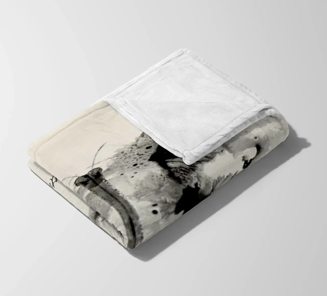 Ink Butterfly Greyscale coperta in pile da Flora & Fauna